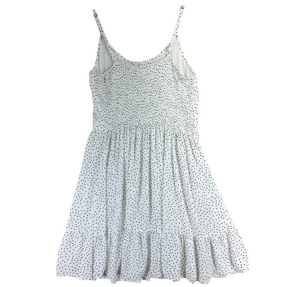 polka dot print dress smocked back with buttons and adjustable straps szL Japna - Picture 5 of 13